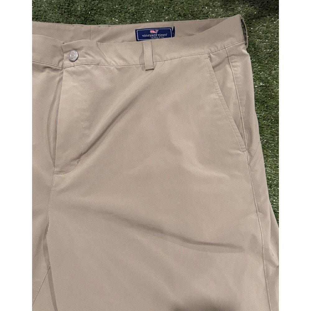Vineyard Vines Shorts Mens 42 By Shep & Ian Performance Khaki Tan Casual Golf